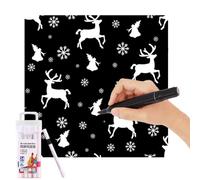 Hemousy Couverture À Colorier Soi-Même - Décoration De Noël Lavable | Couvertures Lavables DIY | pour Adultes Parents Amateurs D'Artisanat Anniversaire Noël Jeu Intérieur Salon Chambre Bureau