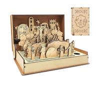 Hemousy Easter Resurrection Scene Set, Family Easter Holy Week Gift, Wooden, Easter Decor Resurrection Scene, Handmade 2025DIY Easter Holy Week Book Playset, Easter Table Decorations