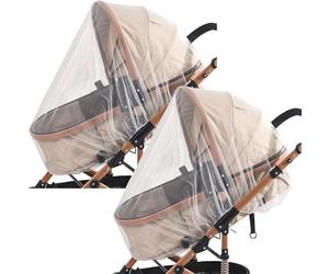 Hemousy Filet de Protection Bébé | Double Filet de Siège Auto - Maillage 380DPI Respirant Léger Facile à Transporter Protection Solaire pour Extérieur Camping Promenade Voyage Voiture Randonnée Balcon