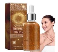 Hemousy Huile corporelle surligneur, huile corporelle pailletée,Maquillage pour le corps Huile sèche brillante brillante | Surligneur liquide à texture légère pour les jambes, les épaules, le visage