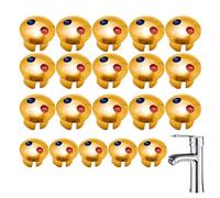 Hemousy Indicateur chaud/froid, étiquettes d'eau chaude et froide - Pièce de rechange pour robinets | Boutons d'indexation de poignée de robinet, boutons de signes chauds et froids, accessoires