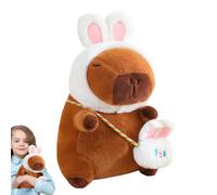 Hemousy Jouets en Peluche - Compagnon Doux pour la Nuit et Le Sommeil,Peluche Capybara Réaliste | pour Filles Garçons Sœurs Ados Canapé Lit Bureau Siège Auto