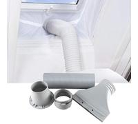 Hemousy Kit De Ventilation Fenêtre Pour Climatiseur Mobile | Kit D'Évacuation Gainé Pour Climatiseur Portable,Adaptateur De Remplacement De Conduit d'Extension Pour Dortoir Chambre Appartement Maison