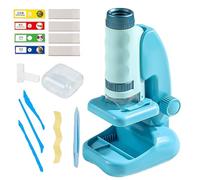 Hemousy Microscope Jouet pour,Microscope De Grossissement pour Apprentissage Et Expérimentation - Jouet Scientifique D'Exploration pour L'Apprentissage À La Maison, À L'École Et en Voyage