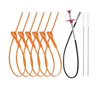 Hemousy Outil de déménagement de Sabot d'évier, dissolvant des Cheveux Drainer,9X lavabo de Salle de Bain Retonnement de vidange de Serpent | Handle de Conception réglable Protection de tuyaux de