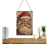 Hemousy Panneau de porche de Noël, panneau de Noël pour porte - Cintre de porte mignon du Père Noël - Panneau de porte de porche de noël, cintre de porte en bois pour décoration murale de porche de