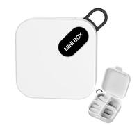 Hemousy Petite Boîte À Pilules | Boîtes Vides de Rangement | Organisateur Portable Multifonction à Compartiments pour Bonbons Épingles Anneaux Colliers Boucles d'Oreilles