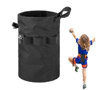 Hemousy Sac À Craie d'escalade,Sac à Craie pour Musculation avec Ceinture Réglable et Poche de Rangement Zippée | Rangement d'Équipement pour Gymnastique Bloc Sports Extérieur,Bloc Piscine Mur