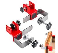 Hemousy Serrures de Fixation pour Façades de Tiroir - Attaches Réglables De Montage De Tiroir 2 Pièces - Fixations Réglables Adaptables Guide de Perçage pour Mobilier Montage Miter Porte de Cuisine