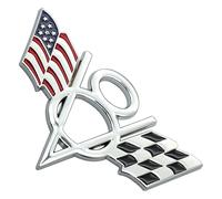 Hemousy V8 US et Racing Drapeau Emblème Decal 3D Badge Adhésif signalétique pour Universal Car Styling Tronc Tailgate