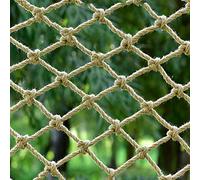 Hemp Rope Safety Net for Outdoor Swing, Treehouse, Plant Climbing, Indoor/Outdoor Balcony Fence - 2x4m Durable Protection Netting for Ceiling & Hanging Bridge
