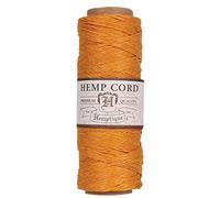 Hemptique Bobine de Cordon de Chanvre 100% Naturel - 62,5 m - Numéro 1 - Fil de 0,5 mm pour la Fabrication de Bijoux, macramé, Scrapbooking et Plus Encore - Doré