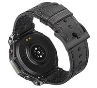 HEMSUT Bracelet de montre perforé en cuir véritable pour Amazfit T-Rex/T-Rex PRO/T-Rex 2/T-Rex 3/T-Rex 3 PRO 48 mm/T-Rex 3 PRO 44 mm, Trex Ultra/Trex Ultra 2