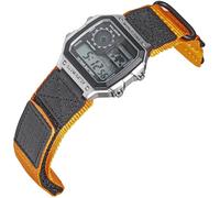 HEMSUT Bracelet tactique en nylon de 18 mm pour montres Casio | Bracelet résistant aux chocs à dégagement rapide de style militaire | Compatible avec AE-1200, DW-H5600, F-91W, A168W et plus encore