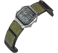 HEMSUT Bracelet tactique en nylon de 18 mm pour montres Casio | Bracelet résistant aux chocs à dégagement rapide de style militaire | Compatible avec AE-1200, DW-H5600, F-91W, A168W et plus encore