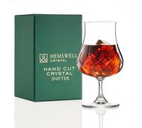 Hemswell Crystal Verre à Rhum Coupé 220 ml - Élégant et Raffiné pour la Plupart des Spiritueux - Snifter Traditionnel en Cristal Fabriqué en Europe - Passe au Lave-Vaisselle