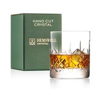 Hemswell Crystal Verre de dégustation à whisky unique - 310 ml - Verre à whisky traditionnel sans plomb - Verre à whisky en cristal haute clarté - Boîte de présentation