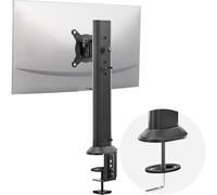 HEMUDU Bras de Support pour écran d'ordinateur Plat incurvé de 33 cm à 81,3 cm avec Pivot, Hauteur réglable, Rotation, Peut Supporter jusqu'à 35 kg, Noir