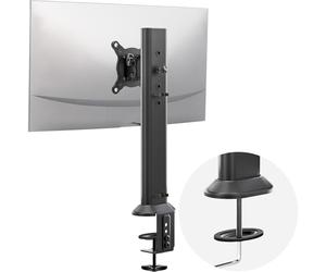 HEMUDU Bras de Support pour écran d'ordinateur Plat incurvé de 33 cm à 81,3 cm avec Pivot, Hauteur réglable, Rotation, Peut Supporter jusqu'à 35 kg, Noir