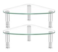 Hemudu Lot de 2 écran d'ordinateur Riser | Triangle Bureau d'angle avec support universel pour écran d'ordinateur et ordinateur portable Hd01t-203