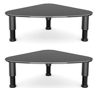 Hemudu Lot de 2 supports d'angle triangulaires pour écran d'ordinateur et ordinateur portable Noir HD01B-203P