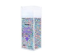 Hemway Argent Holographic Stars & Moons Artisanat Glitter Shaker pour Arts Crafts Gobelets papier de verre Décorations Projets de bricolage - 3mm- 80g / 2,8 oz