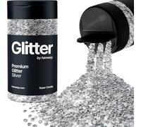 Hemway Argent Paillettes Super Chunky 115g/4.1oz Poudre Résine Métallique Artisanat Paillettes Paillettes Paillettes Pour Gobelets Epoxy, Cheveux Visage Corps Oeil Nail Art Festival