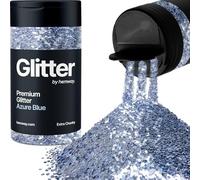Hemway Bleu Azur Paillettes Extra Chunky 115g/4.1oz Poudre Résine Métallique Artisanat Paillettes Paillettes Paillettes Pour Gobelets Epoxy, Cheveux Visage Corps Oeil Nail Art Festival