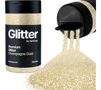 Hemway Champagne Or Paillettes Microfine 125g/4.4oz Poudre Résine Métallique Artisanat Paillettes Paillettes Paillettes Pour Gobelets Epoxy, Cheveux Visage Corps Oeil Nail Art Festival