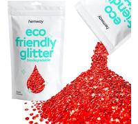 Hemway Eco Friendly Biodégradable Glitter 100 g / 3,5 oz cosmétique Bio Safe Étincelle végétalien pour le visage, fard à paupières, Craft - 1/8" 0,125" 3 mm - Rouge