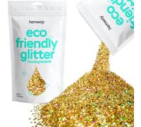 Hemway Eco Friendly Biodégradable Glitter 100 g / 3,5 oz cosmétique Bio Safe Étincelle végétalien pour le visage, fard à paupières, Craft - 1/24" 0,04" 1mm - Or Holographic