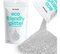 Hemway Eco Friendly Biodégradable Glitter 100 g / 3,5 oz cosmétique Bio Safe Étincelle végétalien pour le visage, fard à paupières, Craft - 1/128" 0.008" 0.2mm - Argent