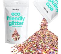 Hemway Eco Friendly Biodégradable Glitter 100 g / 3,5 oz cosmétique Bio Safe Étincelle végétalien pour le visage, fard à paupières, Craft - 1/8" 0,125" 3 mm - or rose Holographic