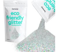 Hemway Eco Friendly Biodégradable Glitter 100 g / 3,5 oz cosmétique Bio Safe Étincelle végétalien pour le visage, fard à paupières, Craft - 1/128" 0.008" 0.2mm - Argent Holographic