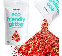 Hemway Eco Friendly Biodégradable Glitter 100 g / 3,5 oz cosmétique Bio Safe Étincelle végétalien pour le visage, fard à paupières, Craft - 1/8" 0,125" 3 mm - Rouge Holographic