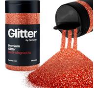 Hemway Holographique Rouge Paillettes Microfine 125g/4.4oz Poudre Résine Métallique Artisanat Paillettes Paillettes Paillettes Pour Gobelets Epoxy, Cheveux Visage Corps Oeil Nail Art Festival