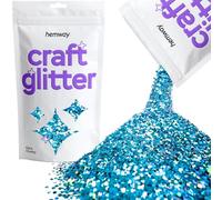 Hemway Ocean Blue Glitter Craft Chunky 1/40" 0.025" pour 0.6MM Arts Crafts Gobelets papier de verre Décorations projets de bricolage