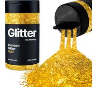 Hemway Or Paillettes Extra Chunky 115g/4.1oz Poudre Résine Métallique Artisanat Paillettes Paillettes Paillettes Pour Gobelets Epoxy, Cheveux Visage Corps Oeil Nail Art Festival