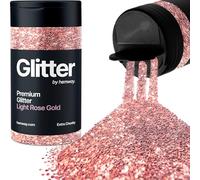 Hemway Or Rose Clair Paillettes Extra Chunky 115g/4.1oz Poudre Résine Métallique Artisanat Paillettes Paillettes Paillettes Pour Gobelets Epoxy, Cheveux Visage Corps Oeil Nail Art Festival