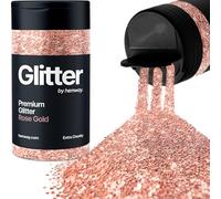 Hemway Or Rose Paillettes Extra Chunky 115g/4.1oz Poudre Résine Métallique Artisanat Paillettes Paillettes Paillettes Pour Gobelets Epoxy, Cheveux Visage Corps Oeil Nail Art Festival