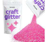 Hemway Paillettes fines de 0,4 mm pour loisirs créatifs, gobelets, écoles, décorations sur verre et papier, projets de bricolage - Rose bébé, 100 g