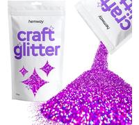 Hemway Paillettes holographiques fines de 0,4 mm pour loisirs créatifs, gobelets, écoles, décorations sur verre et papier, projets de bricolage - Violet, 100 g