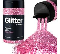 Hemway Rose Pink Paillettes Extra Chunky 115g/4.1oz Poudre Résine Métallique Artisanat Paillettes Paillettes Paillettes Pour Gobelets Epoxy, Cheveux Visage Corps Oeil Nail Art Festival