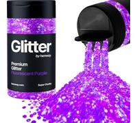 Hemway Violet Fluorescent Paillettes Super Chunky 115g/4.1oz Poudre Résine Métallique Artisanat Paillettes Paillettes Paillettes Pour Gobelets Epoxy, Cheveux Visage Corps Oeil Nail Art Festival