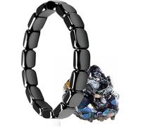Hemys Bracelet en hématite pour homme, bracelets élastiques réglables, retrouvez votre confiance et votre motivation innée, soyez concentré, fort et prêt à affronter n'importe quoi