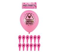Hen and Stag Accessories Lot de 15 ballons pour enterrement de vie de jeune fille Rose