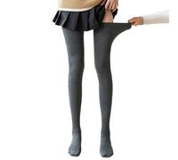 Henagehde Chaussettes Femme Hiver Chaud Tricot Bambou Hautes Mi Cuisses Hiver Multicolore Chaussettes Longues Chaussettes Hautes Rayées