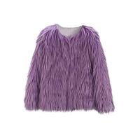 Henagehde Manteau en Fausse Fourrure pour Enfant Fille Duveteux Fausse Fourrure Manteau Solid Manches Longue Veste Mignon à La Mode Hiver Chaud