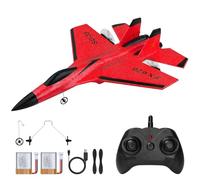 Henakmsl Avion radiocommandé, 2,4 GHz, SU35, 2 CH, RTF télécommandé, pour débutants, enfants et adultes, FX620, avec lumières colorées, chargement USB, rouge