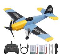 Henakmsl Avion RC, 3 Canaux 2.4GHz Jouet Télécommandé BF109 Fighter avec 2 Batteries, Avion Télécommandé, Facile à Piloter pour Les débutants Adultes Enfants
